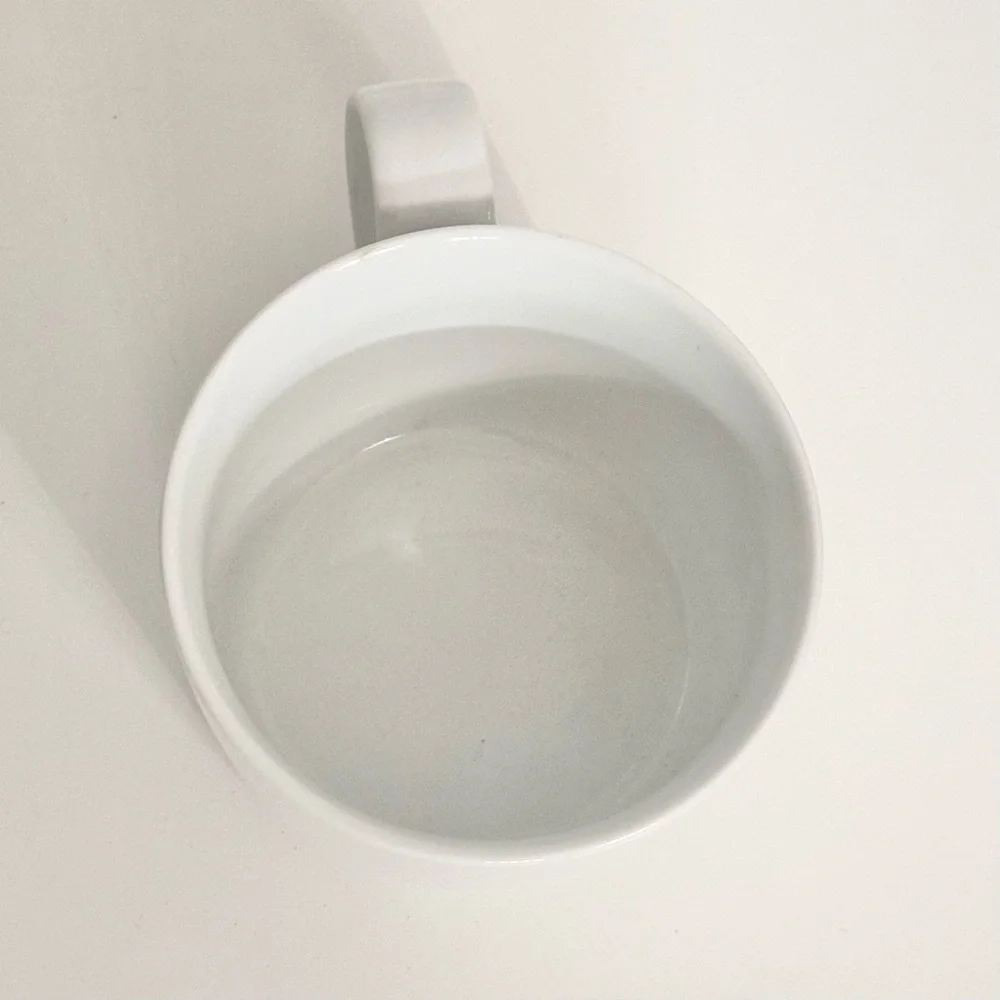 Crate & Barrel WHITE Mug Aaron Probyn Coffee Cup Indonesia Replacement Retired